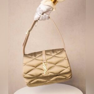 🤎Saint Laurent YSL Mouse Quilted Satin Le 57 Hobo Bag